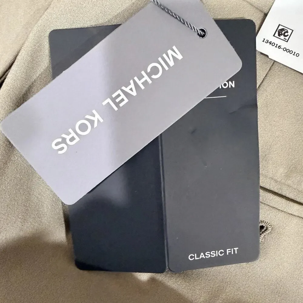 New Michael Kors Men’s Classic Performance Marvin Tan Pants 42W 32L $95